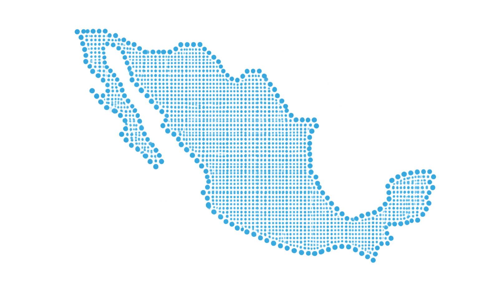 Mapa de México en puntos